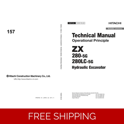 HITACHI ZX280-5G, ZX280LC-5G TECHNICAL MANUALS